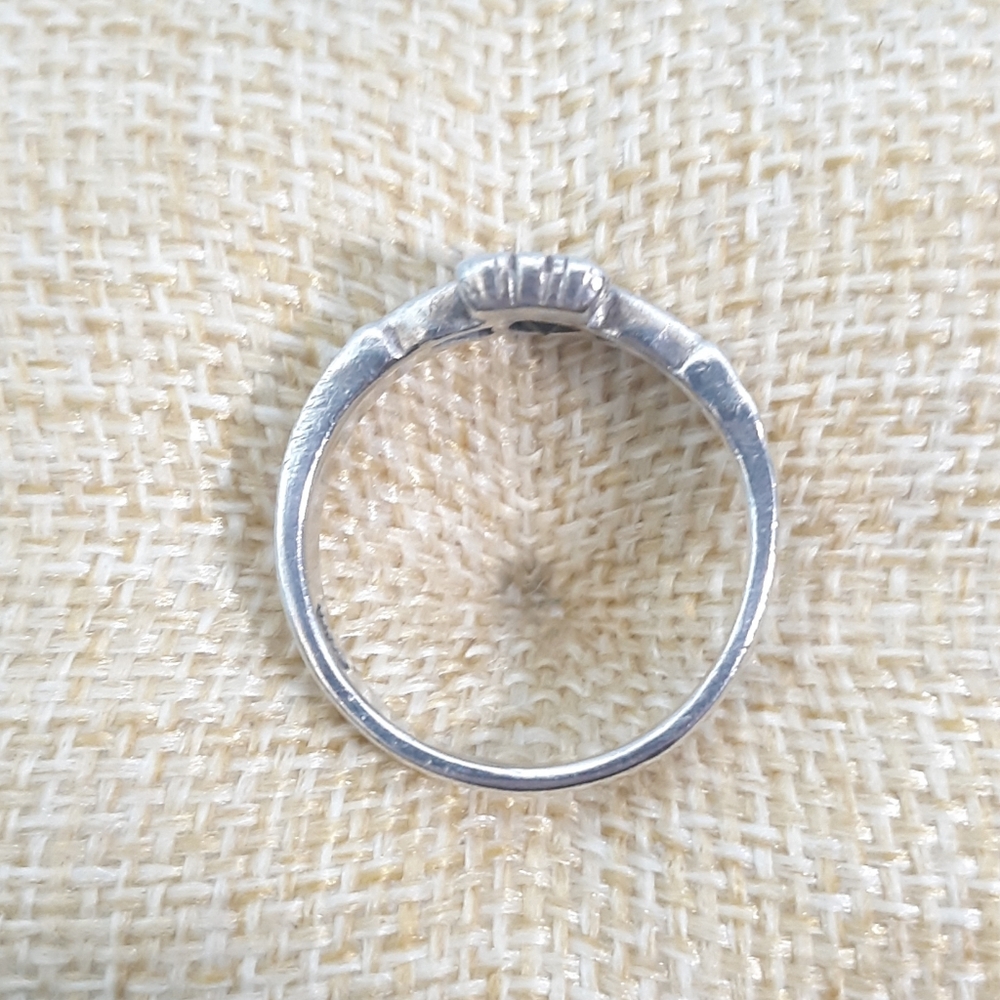 *Sz 8 womens vintage 1980s Sterling Silver Claddagh Ring Signed 925 DM Purple - Picture 7 of 16